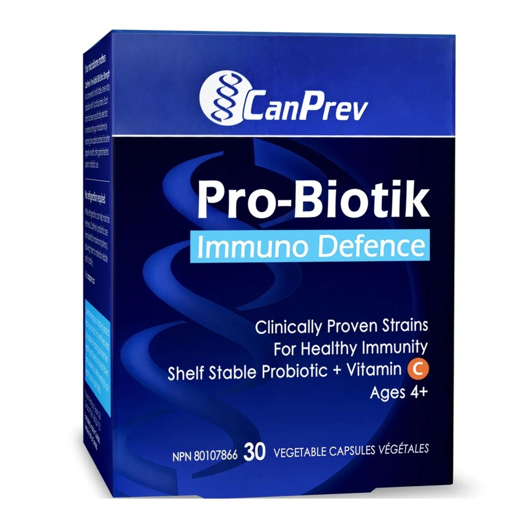 Canprev Pro Biotik Immuno Defence 30 Capsules - Immune Support Supplement for Adults & Kids - Daily Probiotic for Gut Health & Immune System Boost - Perfect for Travel, Flu Season & Daily Wellness