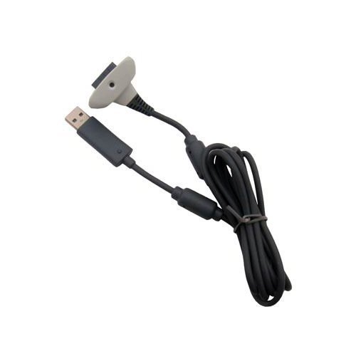 OSTENT 2-in-1 Wireless Controller with USB Charging Cable for Xbox 360 | Gray Gamepad for Gaming & Charging | Perfect for Home Entertainment & Multiplayer Gaming Sessions