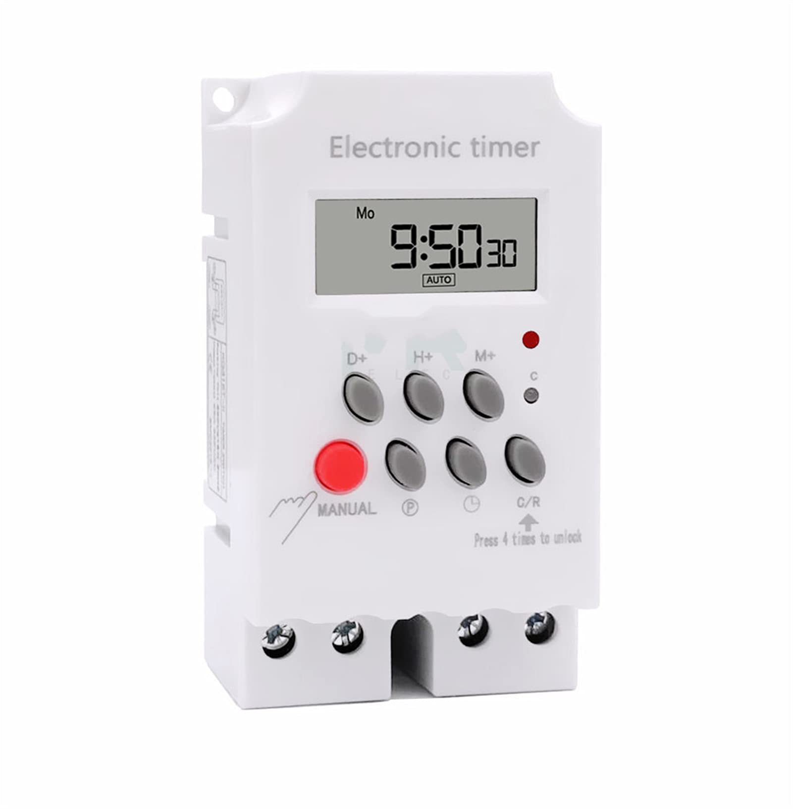 CZKE KG316T-II Digital Programmable Timer Switch 25A 220V DIN Rail Mount for Home & Industrial Automation - Perfect for Lighting, HVAC, and Equipment Control