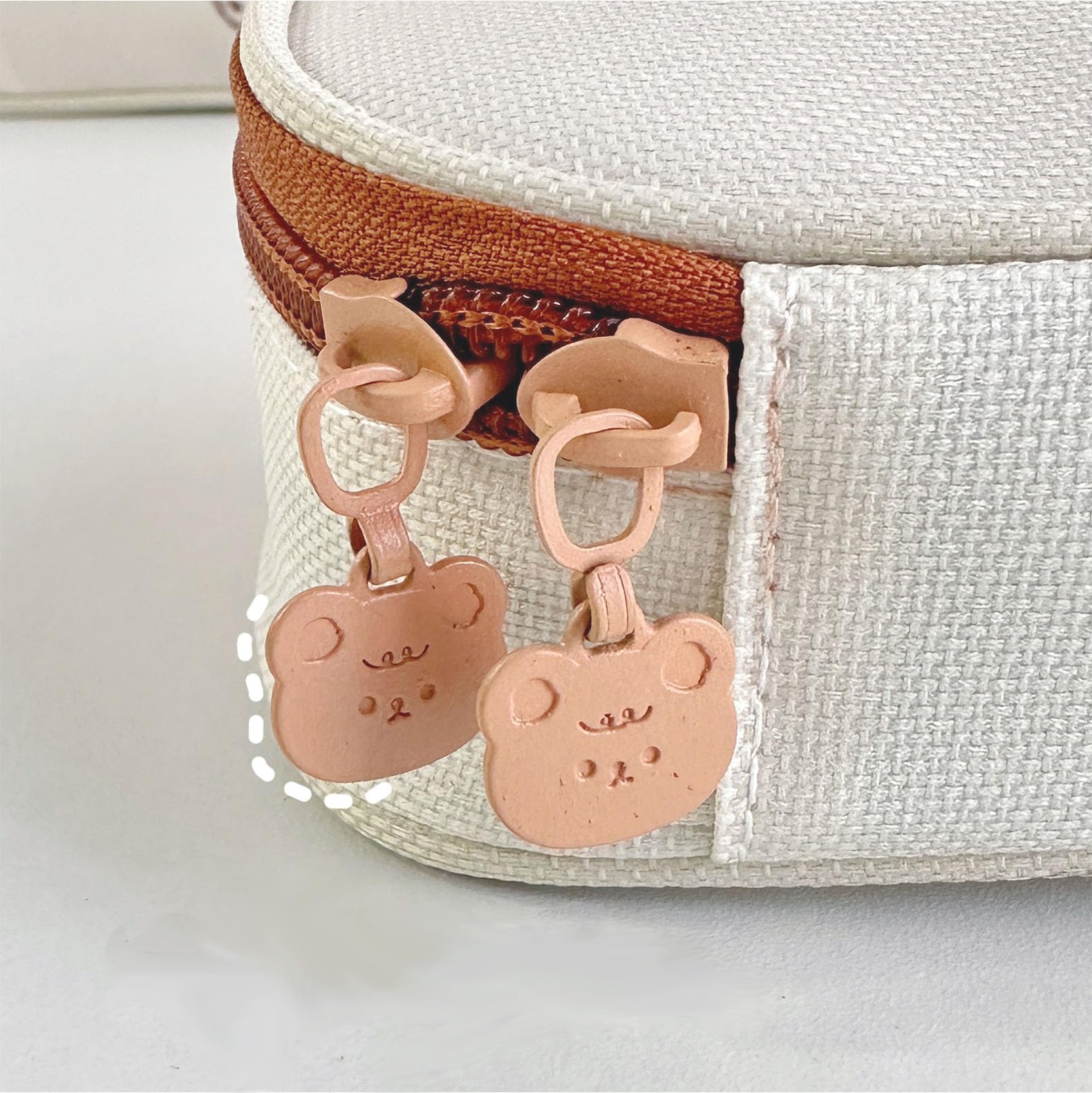 Cute Kawaii Aesthetic Pencil Case for Girls - Beige School Supplies Pencil Holder for Students, Office & Travel Organization | Perfect for Back to School, Work & College Essentials
