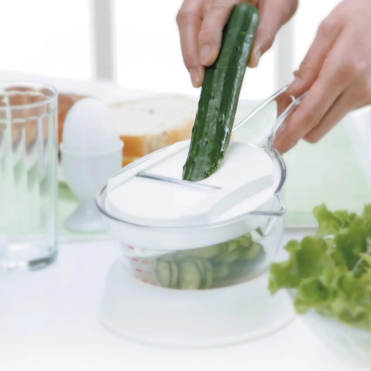Akebono 3-Piece Mandoline Slicer Set - Stainless Steel Blades & Non-Slip Base for Effortless Slicing, Dicing & Julienning - Perfect for Vegetables, Fruits & Meal Prep