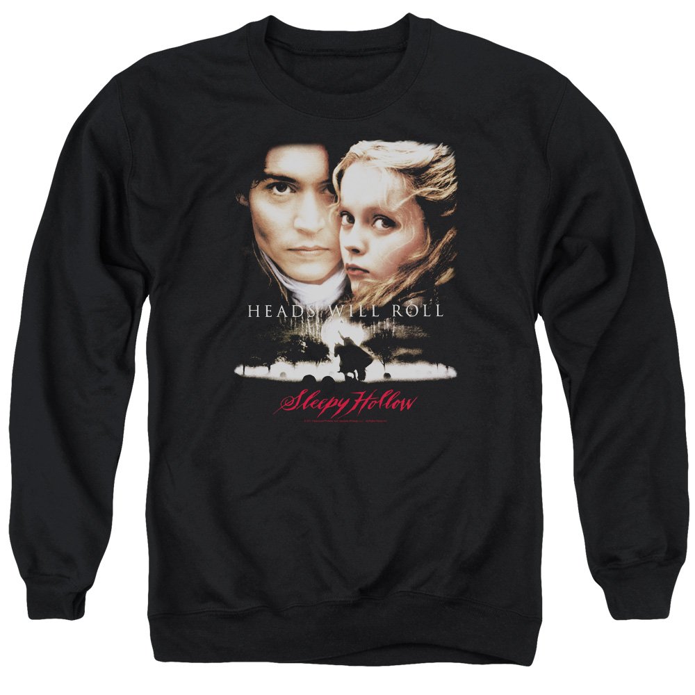 Sleepy Hollow 'Heads Will Roll' Unisex Crewneck Sweatshirt for Men & Women | Halloween Costume, Gothic Fashion, Movie Fan Apparel