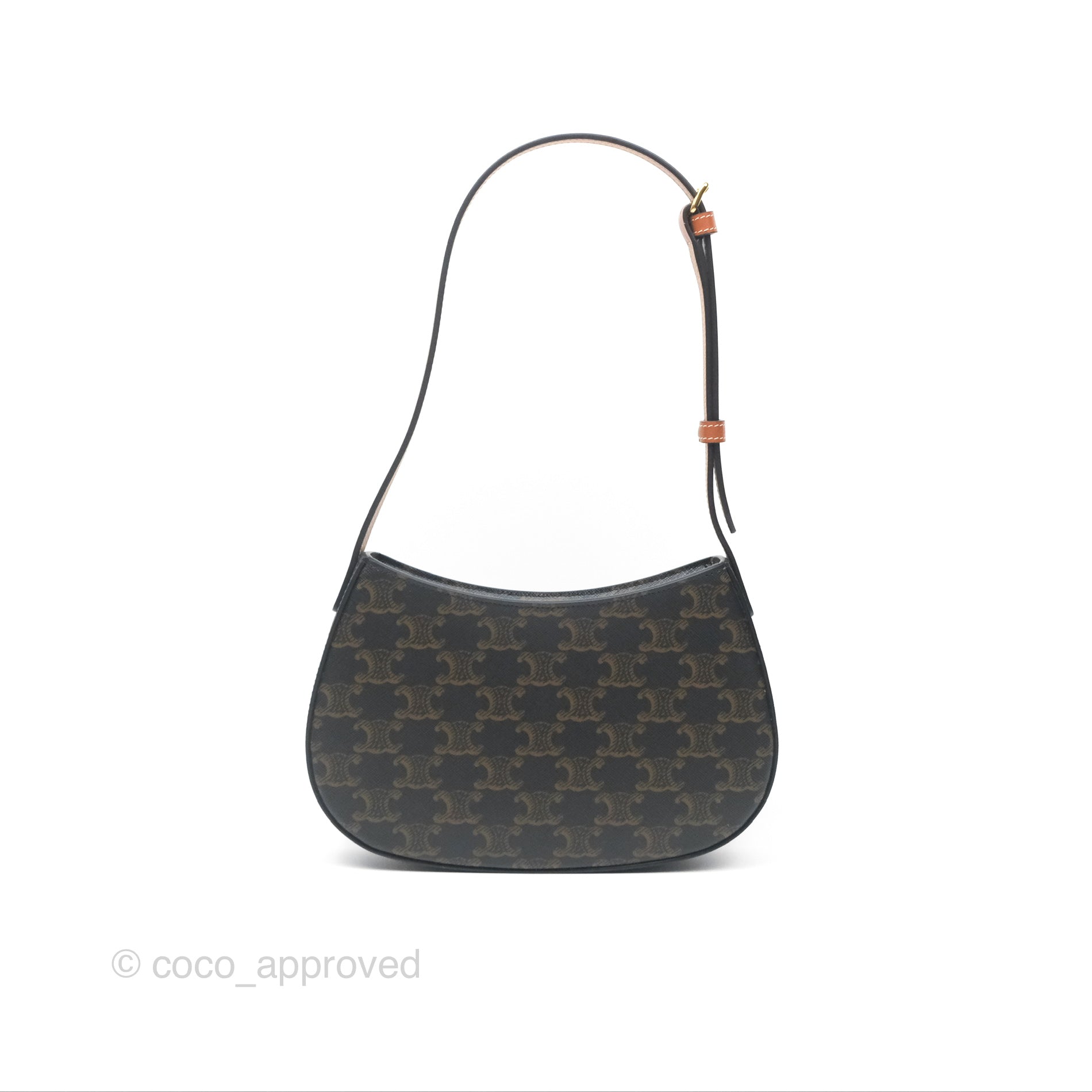Celine Medium Tilly Bag in Triomphe Canvas & Calfskin - Tan Luxury Handbag for Women | Perfect for Work, Travel & Everyday Use