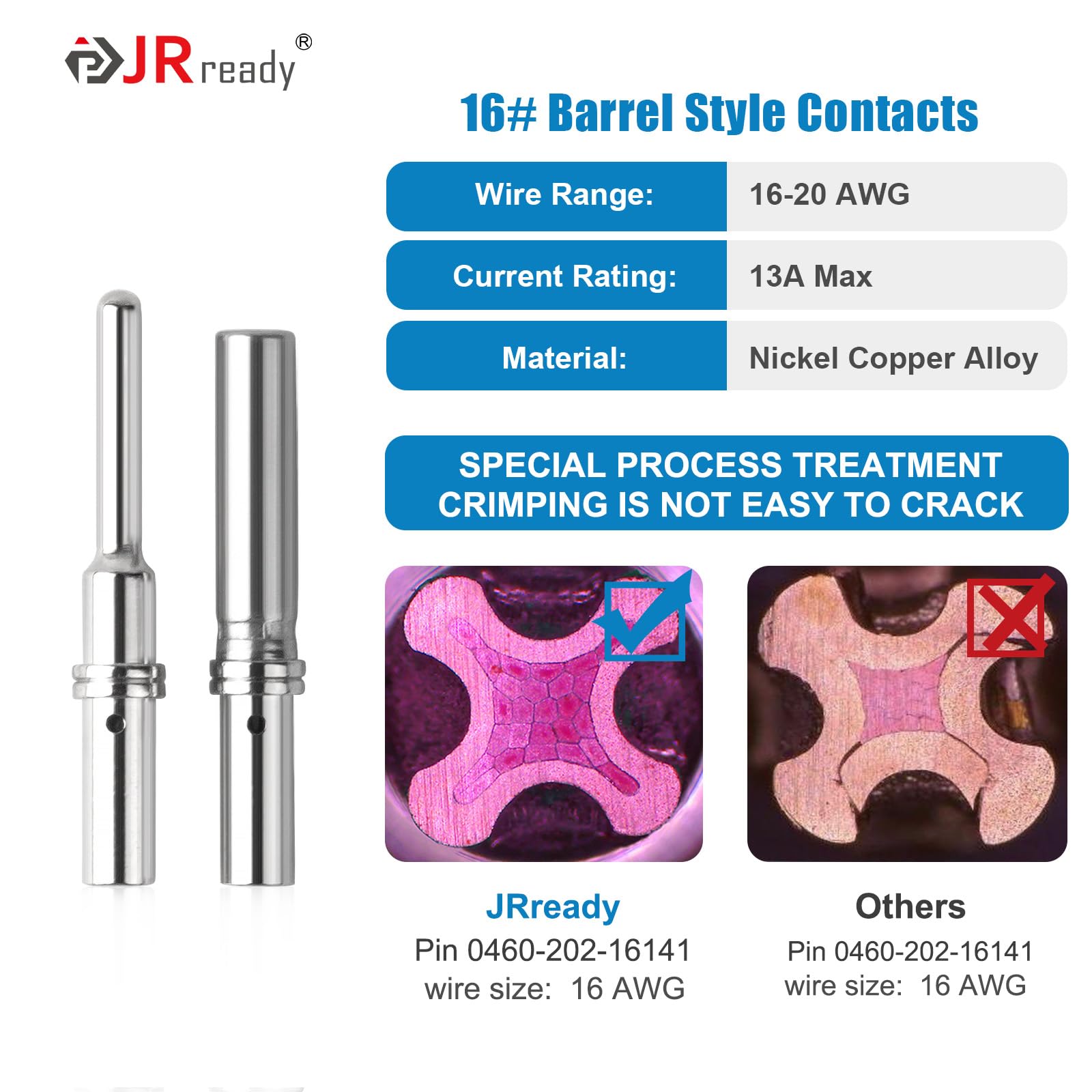 JRready DW5011 Deutsch Connector Kit - 2/3/4/6 Pin DT Connectors with 16# Solid Contacts (16-20 AWG) | Includes Deutsch Crimp Tool & Pin Removal Tool | Waterproof Automotive Electrical Connectors for Car, Truck, Marine & Off-Road Vehicle Wiring