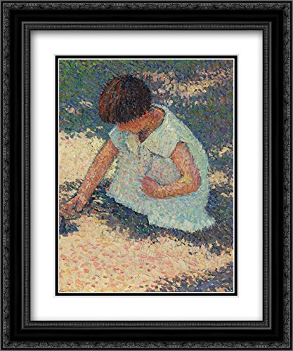 Henri Martin Museum Art Print - 20x24 Black Ornate Frame with Double Matting for Girls Room Decor | Perfect for Bedroom, Nursery & Gift Giving