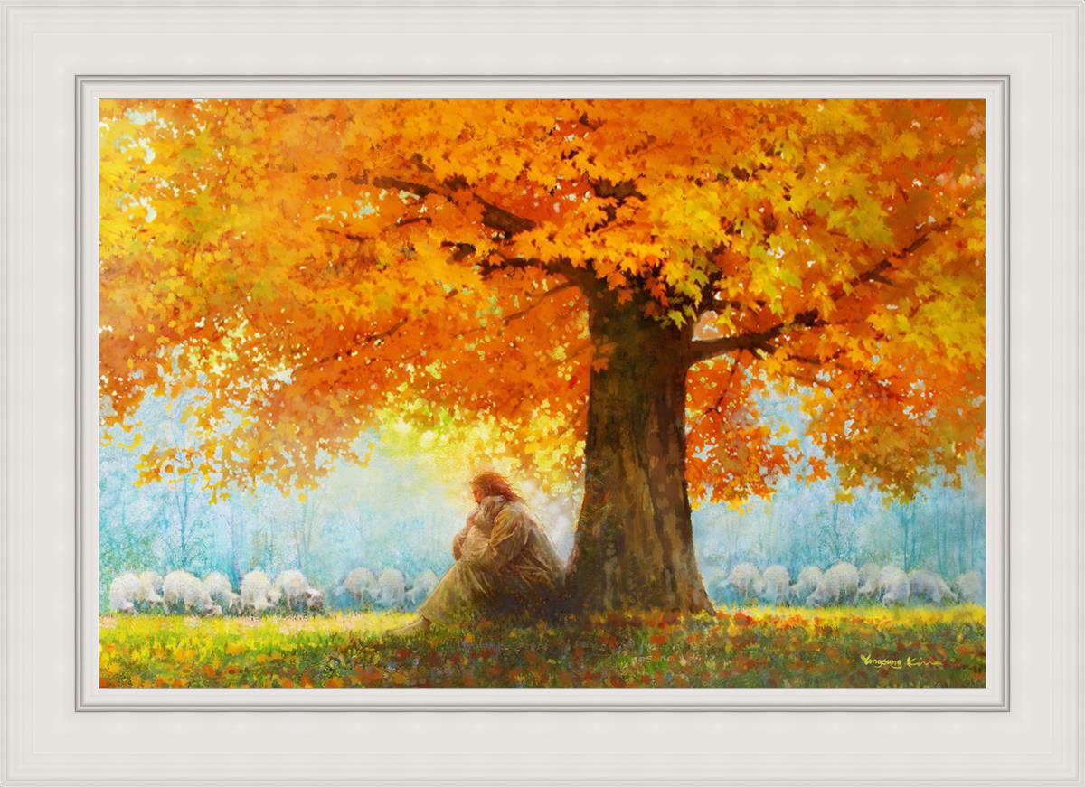 In His Arms by Yongsung Kim - Romantic Wall Art, Canvas Painting for Home Decor, Perfect for Bedroom, Living Room & Office