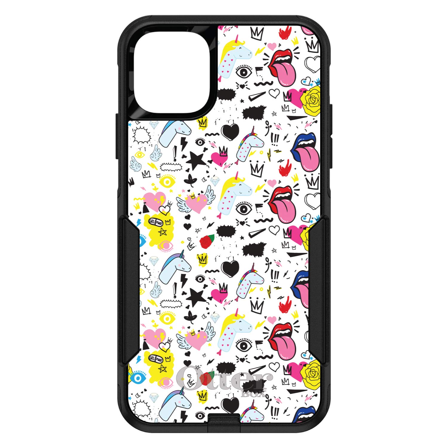 DistinctInk iPhone 13 Pro MAX Case (6.7 Inch) - Shockproof Protective Cover Replacement for OtterBox Commuter - Unicorn Crown Design for Women & Girls - Perfect for Work, School & Everyday Use