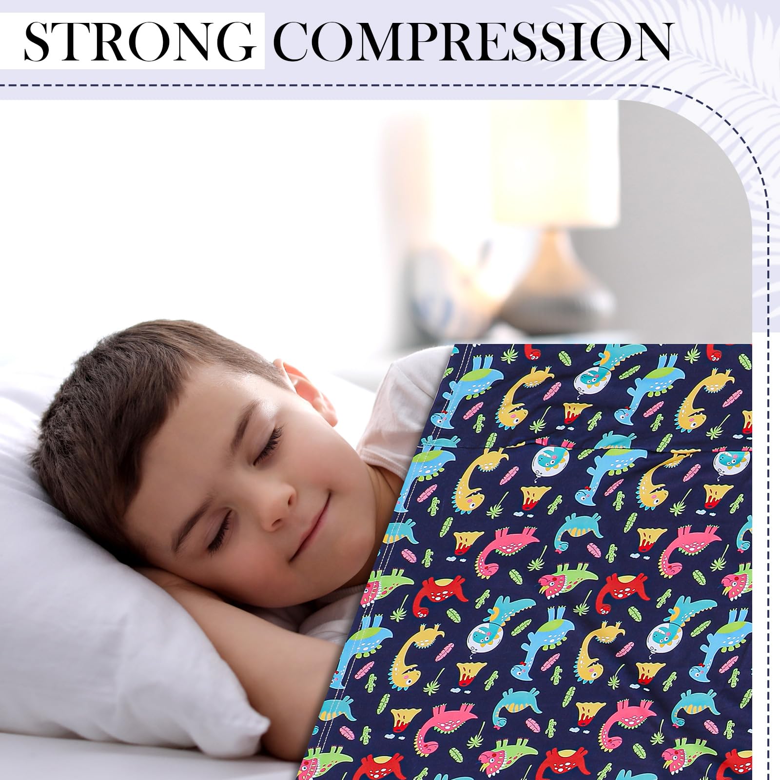 Dinosaur Sensory Sheet for Kids & Adults - Twin Size Breathable Stretchy Comfortable Bedding | Calming Compression Blanket for Toddlers, Autism & Anxiety Relief | Perfect for Christmas Gifts, Sleep Therapy & Sensory Rooms