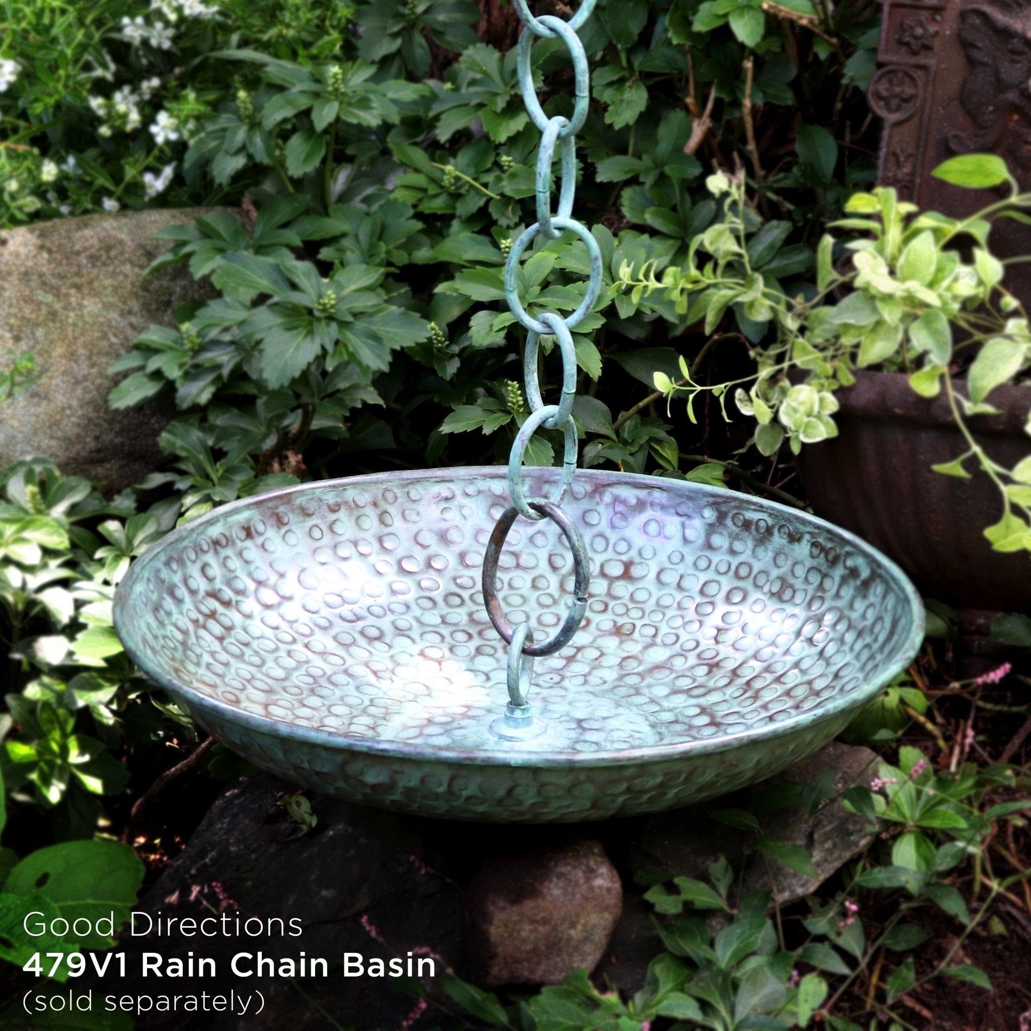 Verde Fish Rain Chain - 8.5 ft Decorative Garden Water Chain with 4 Large Handcrafted Figures | Perfect for Outdoor Patio, Yard Drainage & Zen Water Feature Decor
