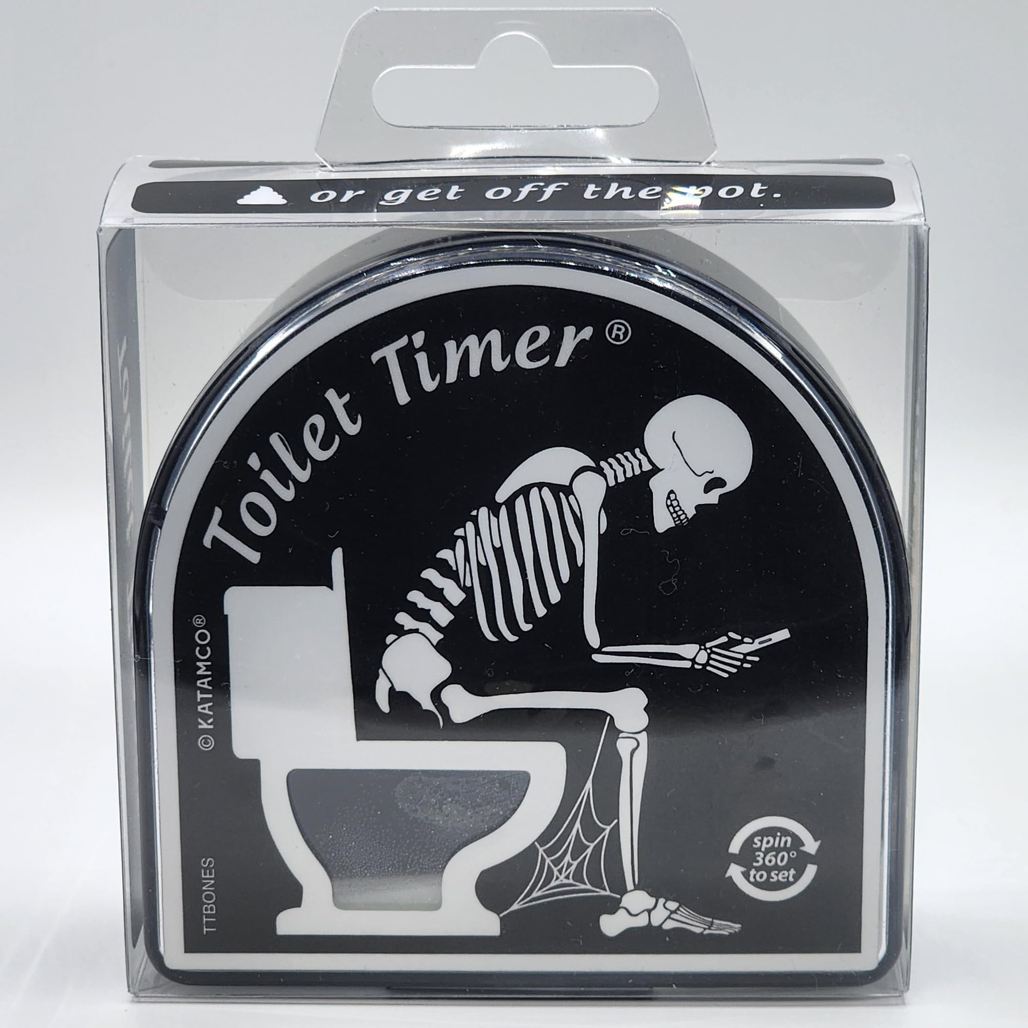 Katamco Skeleton Toilet Timer - Funny Gag Gift for Men, Husband, Dad | Unique Birthday, Christmas, Halloween, Retirement Gift Idea | As Seen on Shark Tank | Perfect for Bathroom Decor & Stocking Stuffer