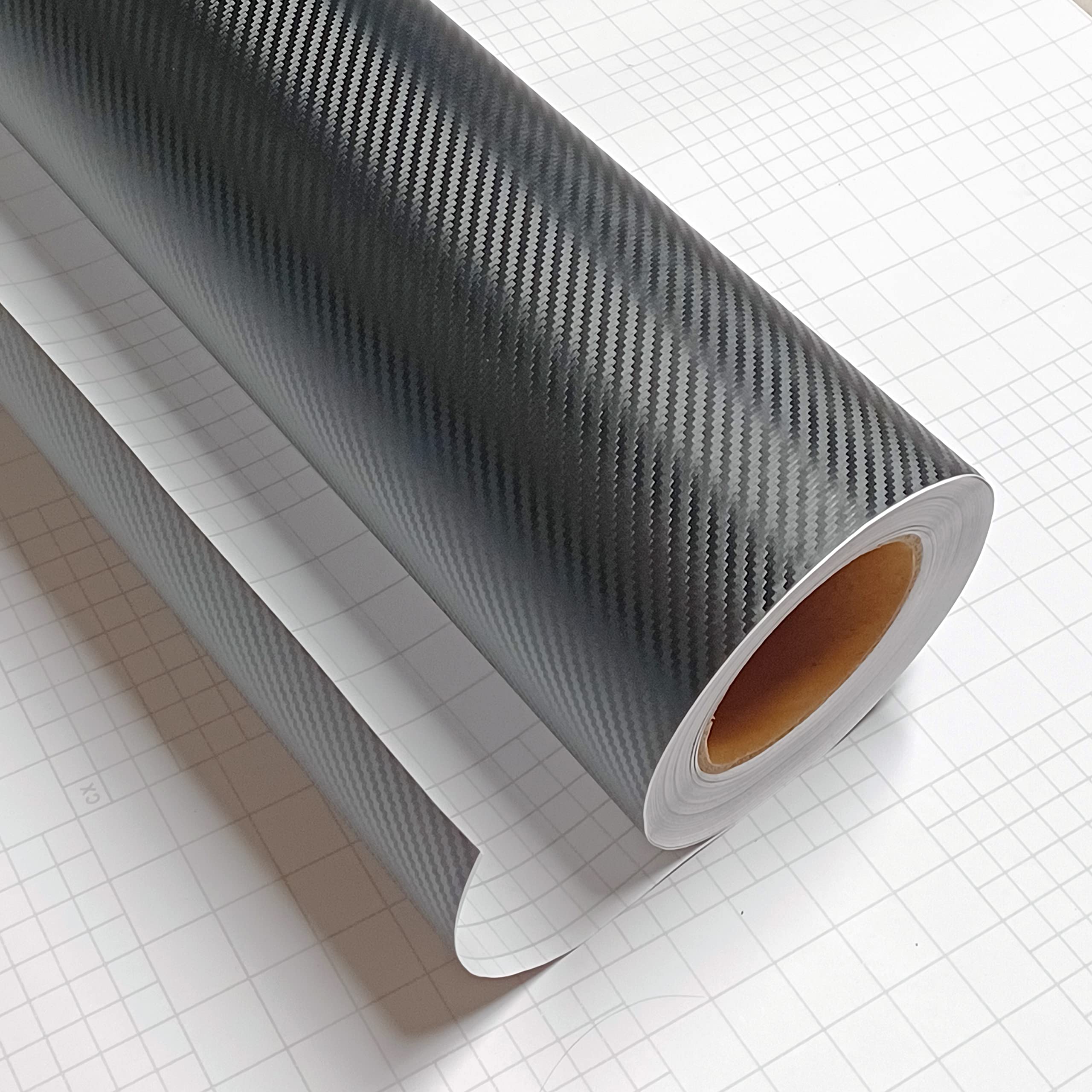 3D Black Carbon Fiber Vinyl Car Wrap Film - 84