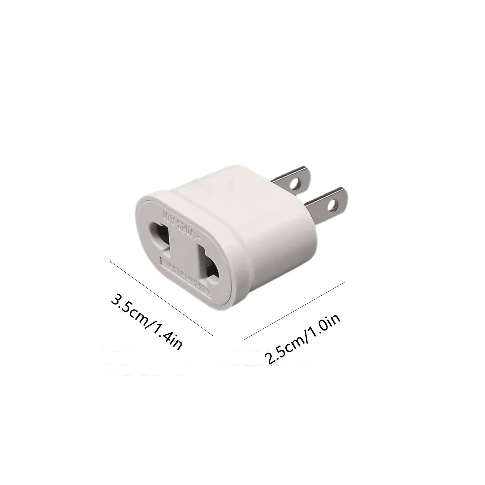 Universal Travel Plug Adapter - All-in-One International Power Converter for Europe, Asia, Australia (Type C/E/F) | Compact & Flameproof Design | Perfect for Business Trips, Vacations & Study Abroad
