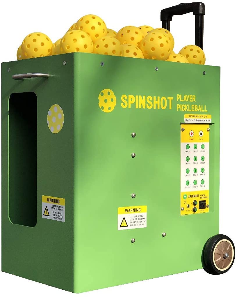 Spinshot Player Pickleball Machine - Automatic Ball Launcher for Tennis & Pickleball Training | Perfect for Backyard Practice, Court Drills & Solo Sessions