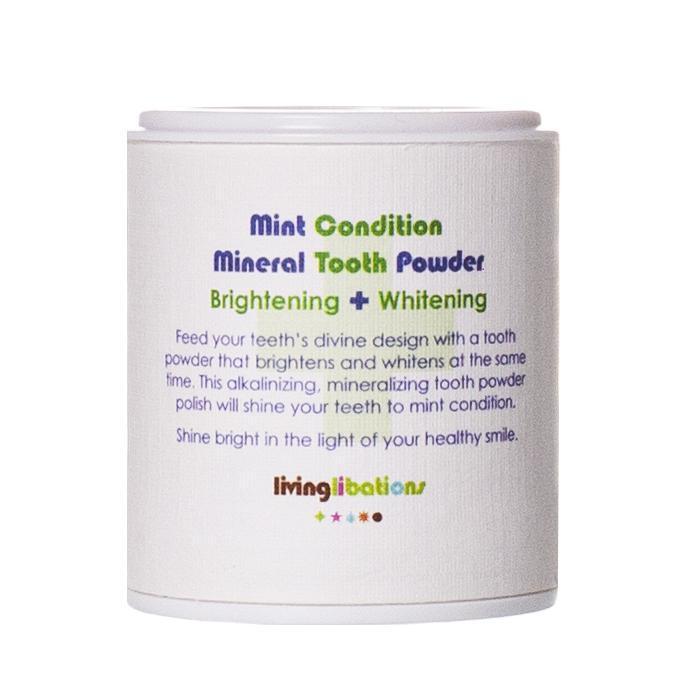 Organic Mint Mineral Tooth Powder for Whitening & Fresh Breath - Natural Teeth Whitening Powder for Sensitive Teeth, Vegan & Fluoride-Free - Perfect for Travel & Daily Oral Care