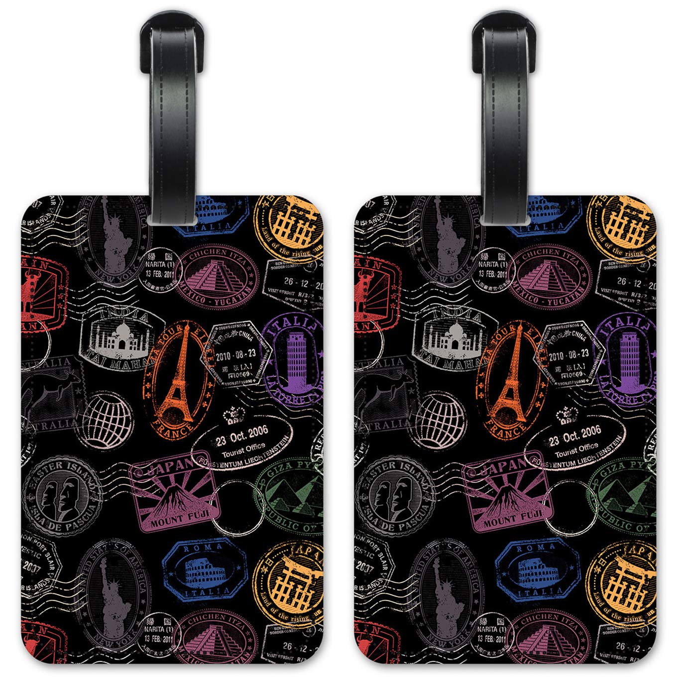 Durable Luggage ID Tags for Travel - Waterproof Suitcase Identification Cards Set of 2 - Perfect for Airports, Cruise Ships & Business Trips