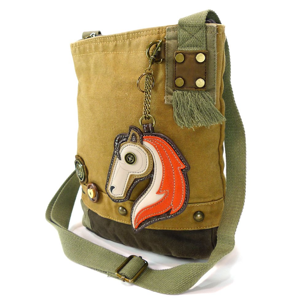 Chala Patch Crossbody Bag - Stylish Horse Head Design in Brown Leather | Perfect for Everyday Use, Travel, and Fashion Accessories