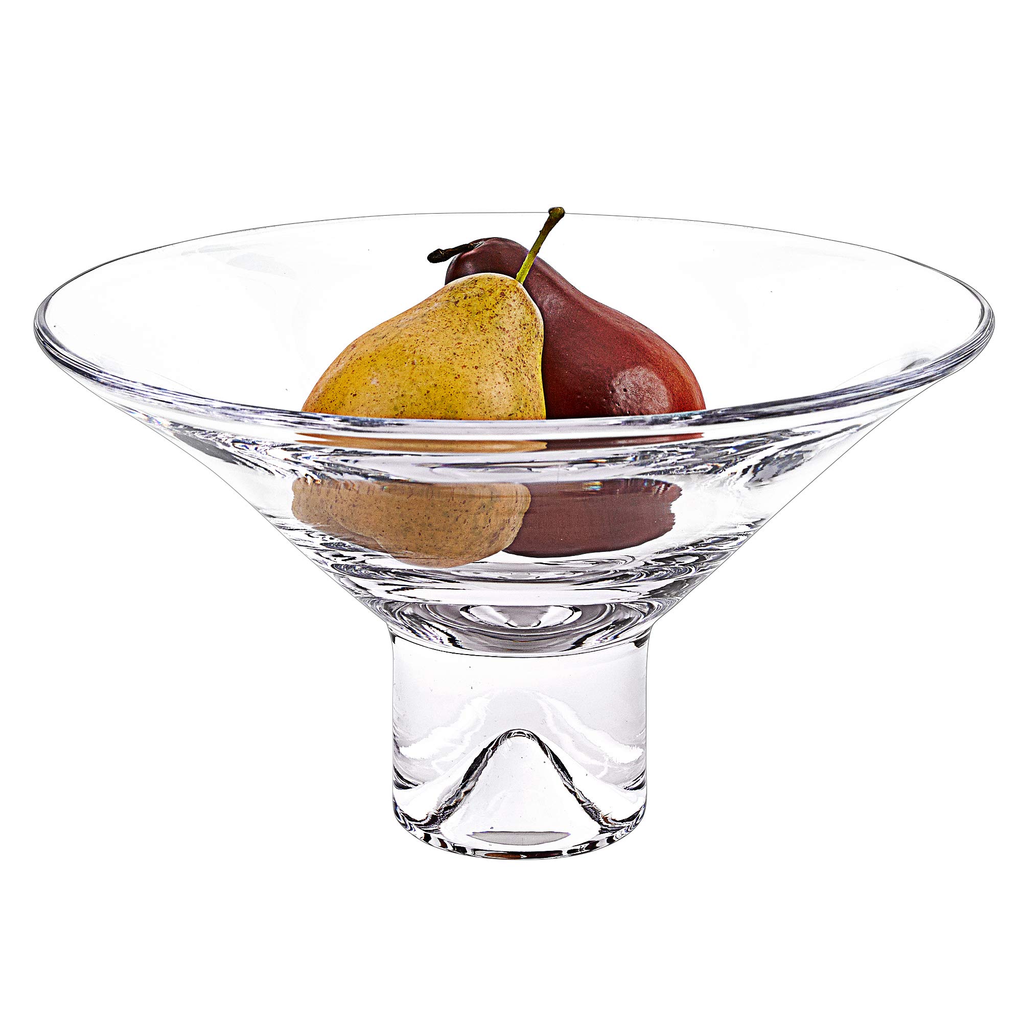 Badash Monaco European Mouth Blown Crystal Pedestal Bowl - 12