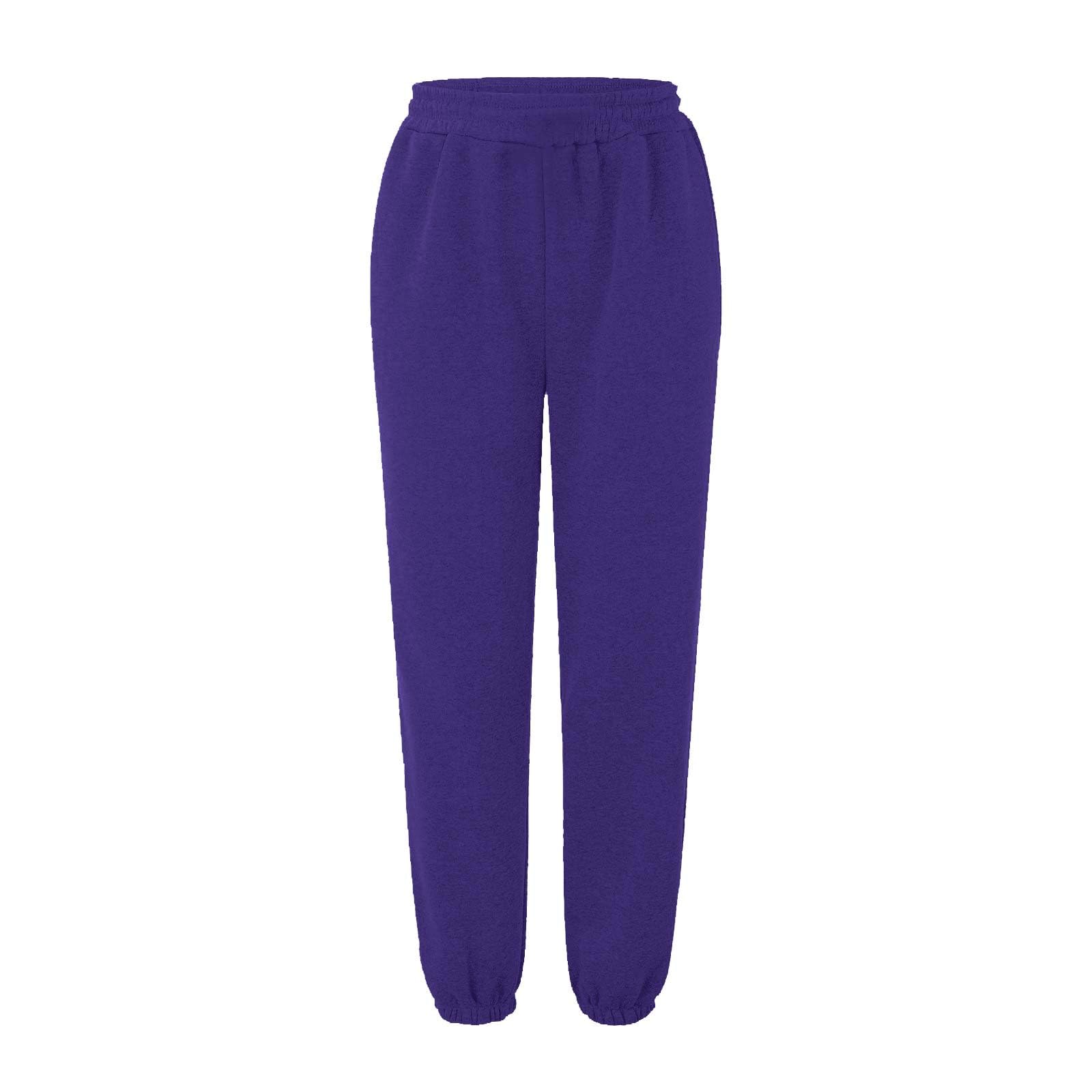 Women's High Waisted Jogger Sweatpants - Fleece Lounge Pants with Pockets & Cinched Bottom | Casual Baggy Joggers for Yoga, Running & Home Wear
