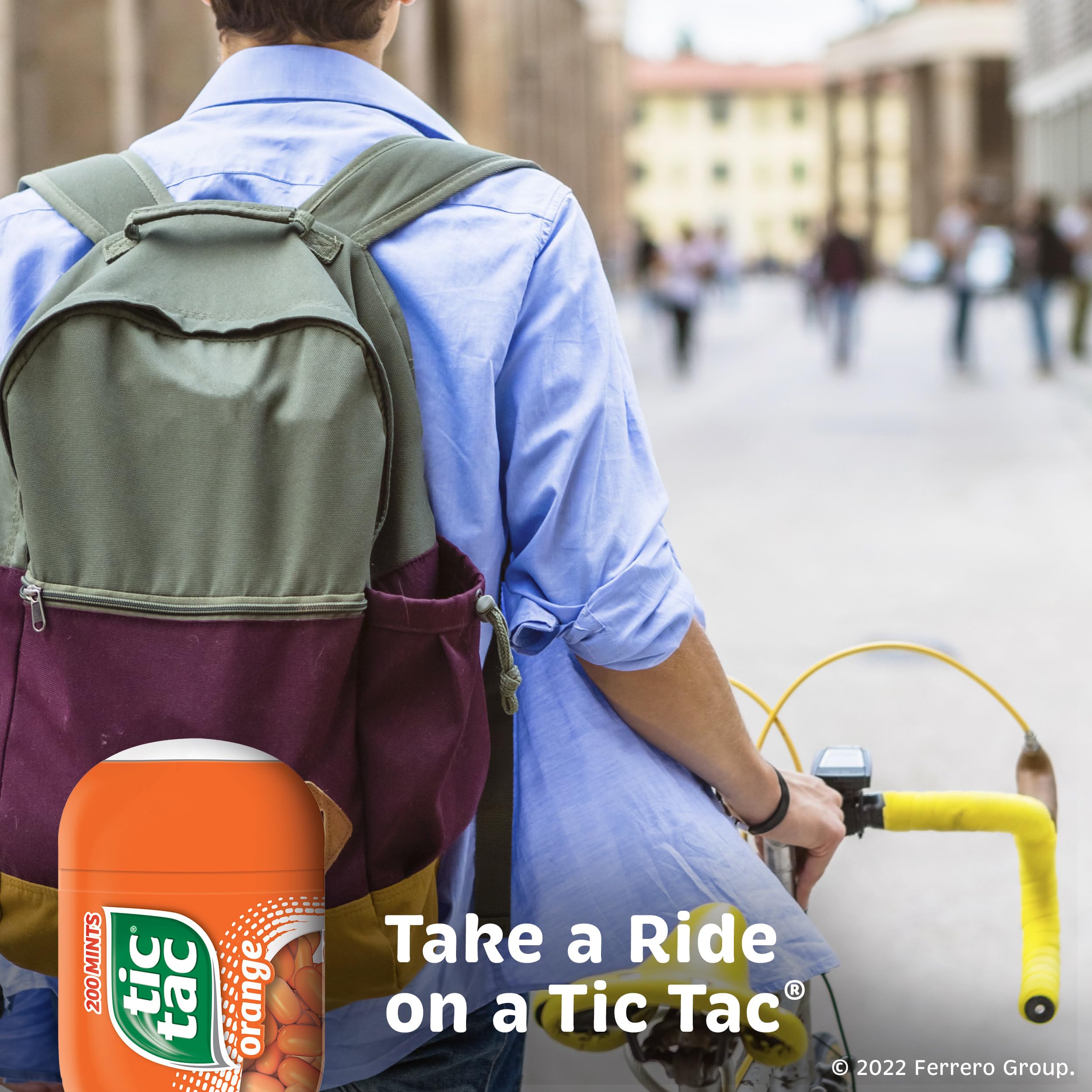 Tic Tac Orange Flavored Mints - 8 Pack (3.4 Oz Each) | Fresh Breath Mints for On-The-Go, Work, Travel & Daily Use | Refreshing Candy for Office, Car & Purse