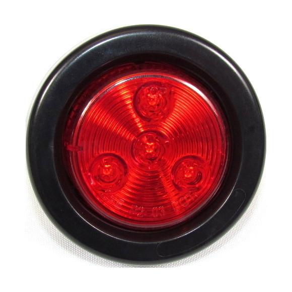 Fortpro 2 Round Clearance/Marker LED Light with 4 LEDs - Durable Amber Lights for Trucks, Trailers & Off-Road Vehicles - Waterproof & Shockproof for All Weather Conditions