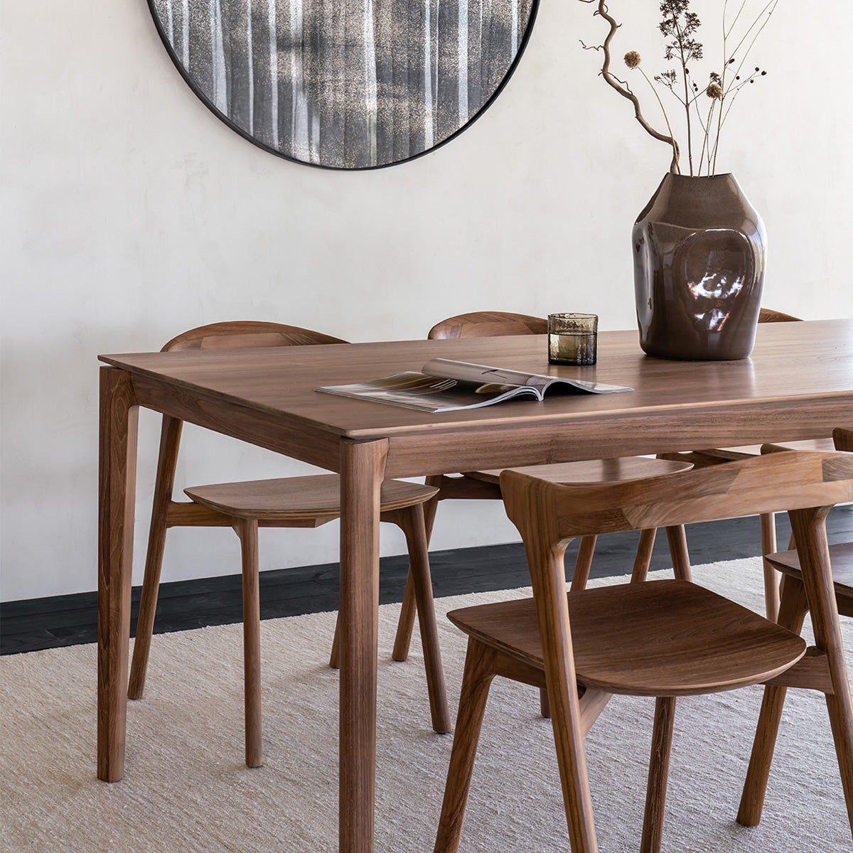 Modern Bok Dining Chair - Solid Wood Kitchen Chairs with Cushion - Comfortable & Stylish for Dining Room, Kitchen, or Breakfast Nook