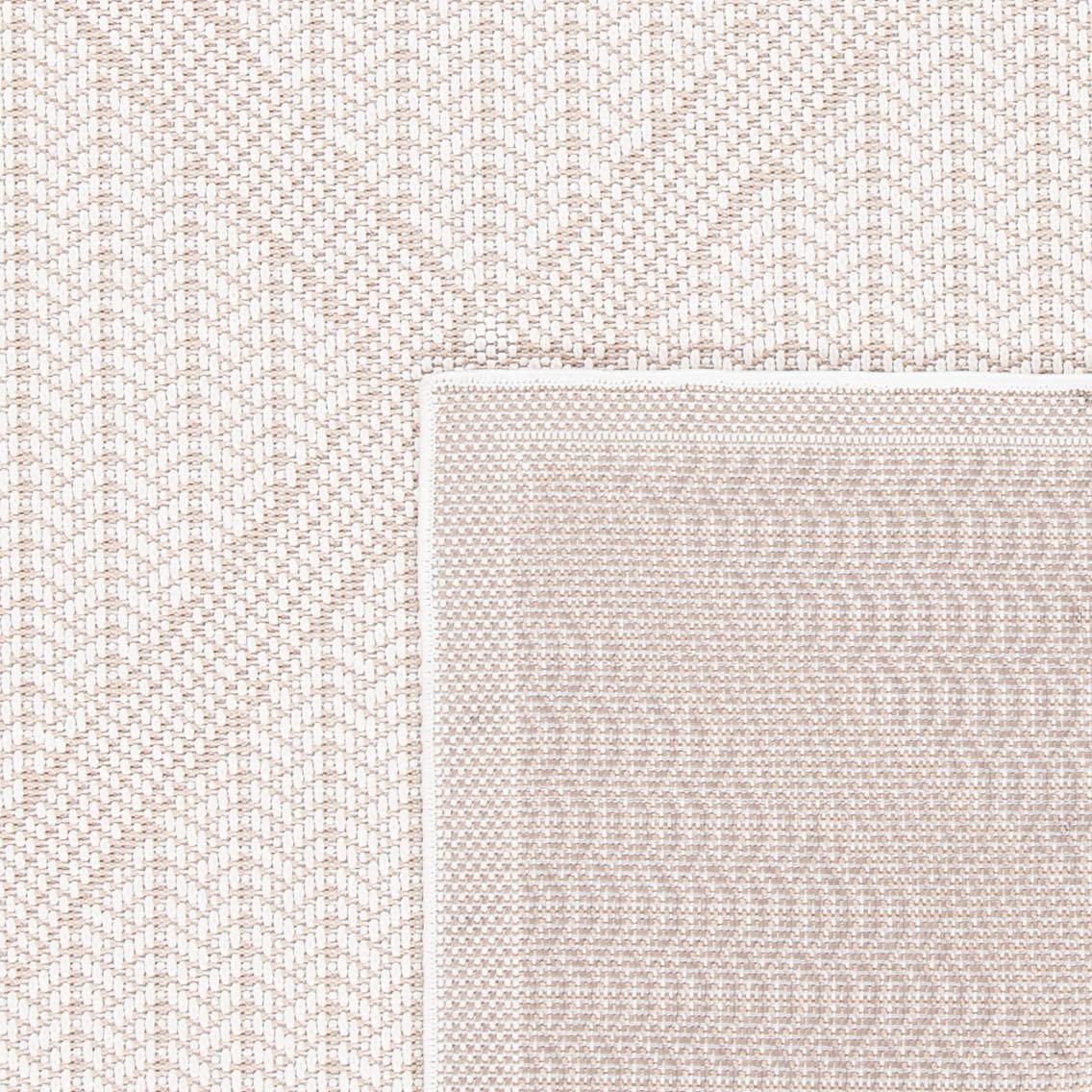 SAFAVIEH Bermuda Collection 8' x 8' Square Cream & Beige Area Rug - Non-Shedding, Machine Washable Indoor/Outdoor Rug for Easy Care - Perfect for Living Room, Bedroom, Patio, Backyard & Mudroom (BMU811A)