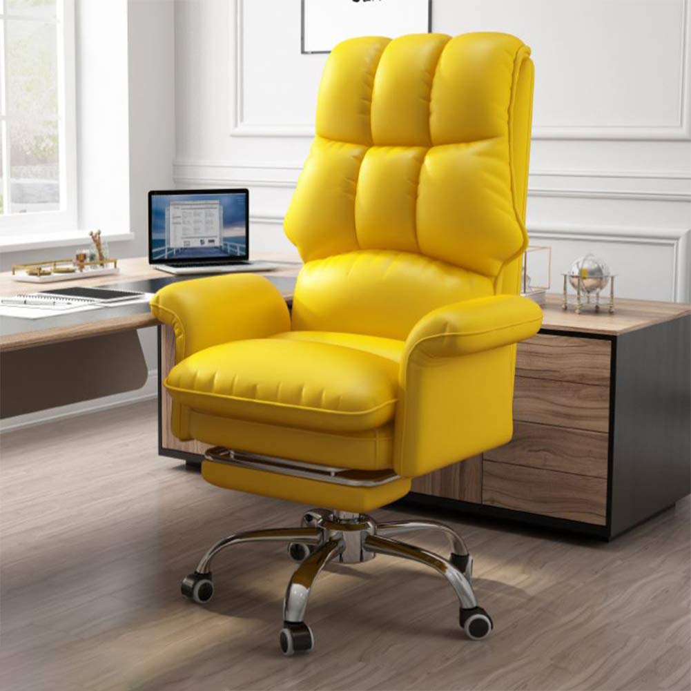 Ergonomic Gaming Chair for Adults - High Back PU Leather Racing Chair with Adjustable Footrest & Swivel Base - Comfortable Office Computer Chair for Long Hours - Easy Assembly (1 Pack) - Perfect for Home Office, Gaming Setup & Workstation