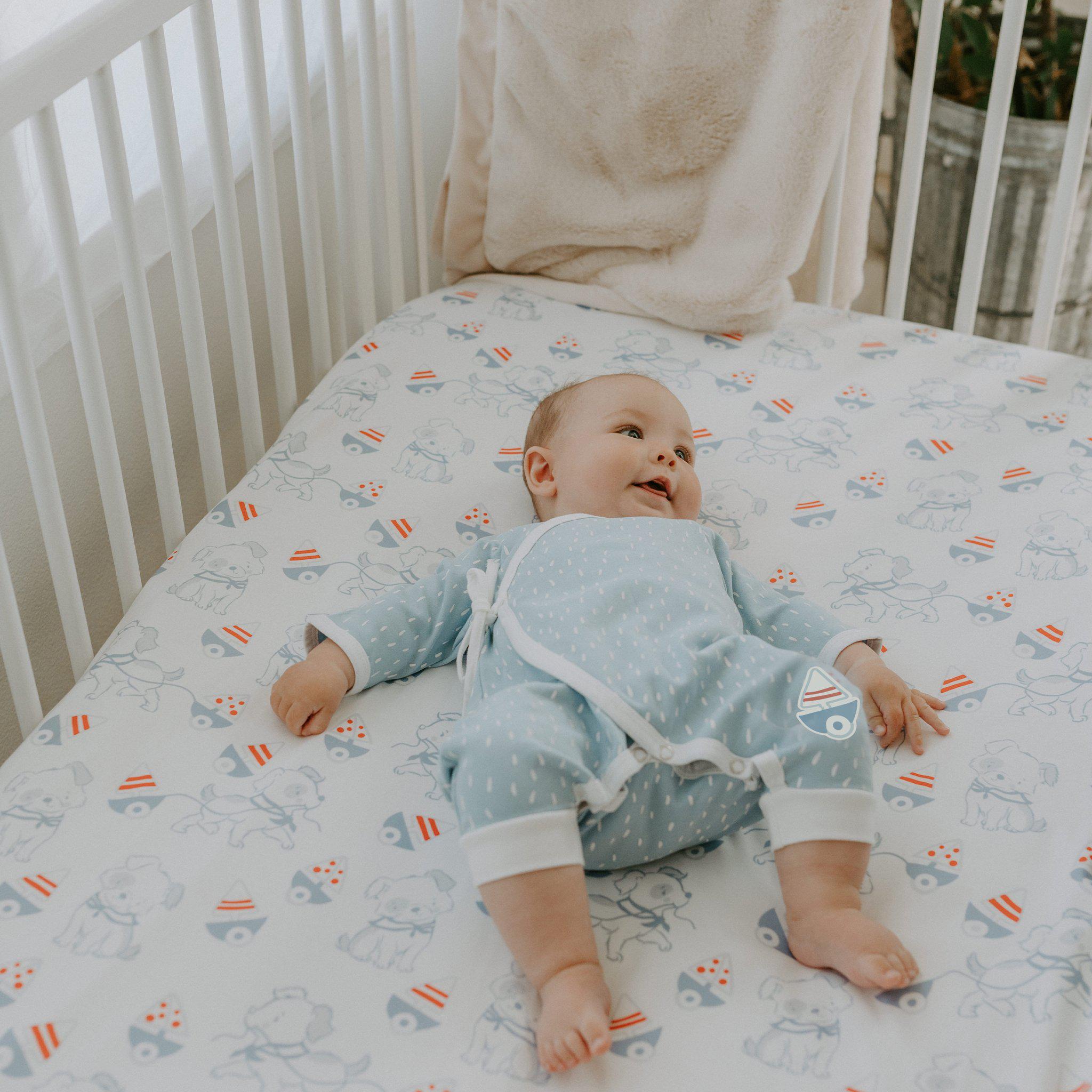 Ahoy Crib Sheet - Soft Baby Crib Fitted Sheet | Nautical Nursery Theme | Perfect for Newborns & Toddlers - Ideal for Coastal Nursery Decor & Baby Shower Gifts