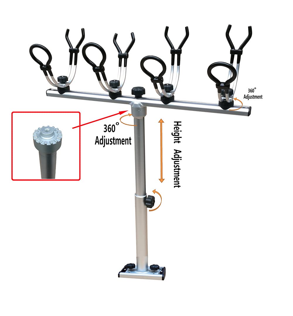 Brocraft Telescopic T-Bar Crappie Fishing Rod Holder System - Perfect for Bank Fishing, Ice Fishing & Boat Angling