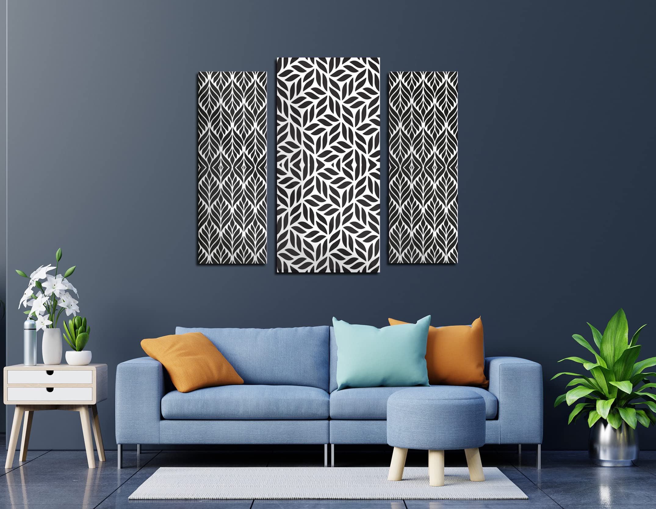 Modern Acrylic Glass Frame Wall Art Set - Tiles Series for Interior Design & Home Decor - Custom Picture Photo Printing Artwork - Multiple Size Options (L Size) - Perfect for Living Room, Bedroom, Office & Gallery Display