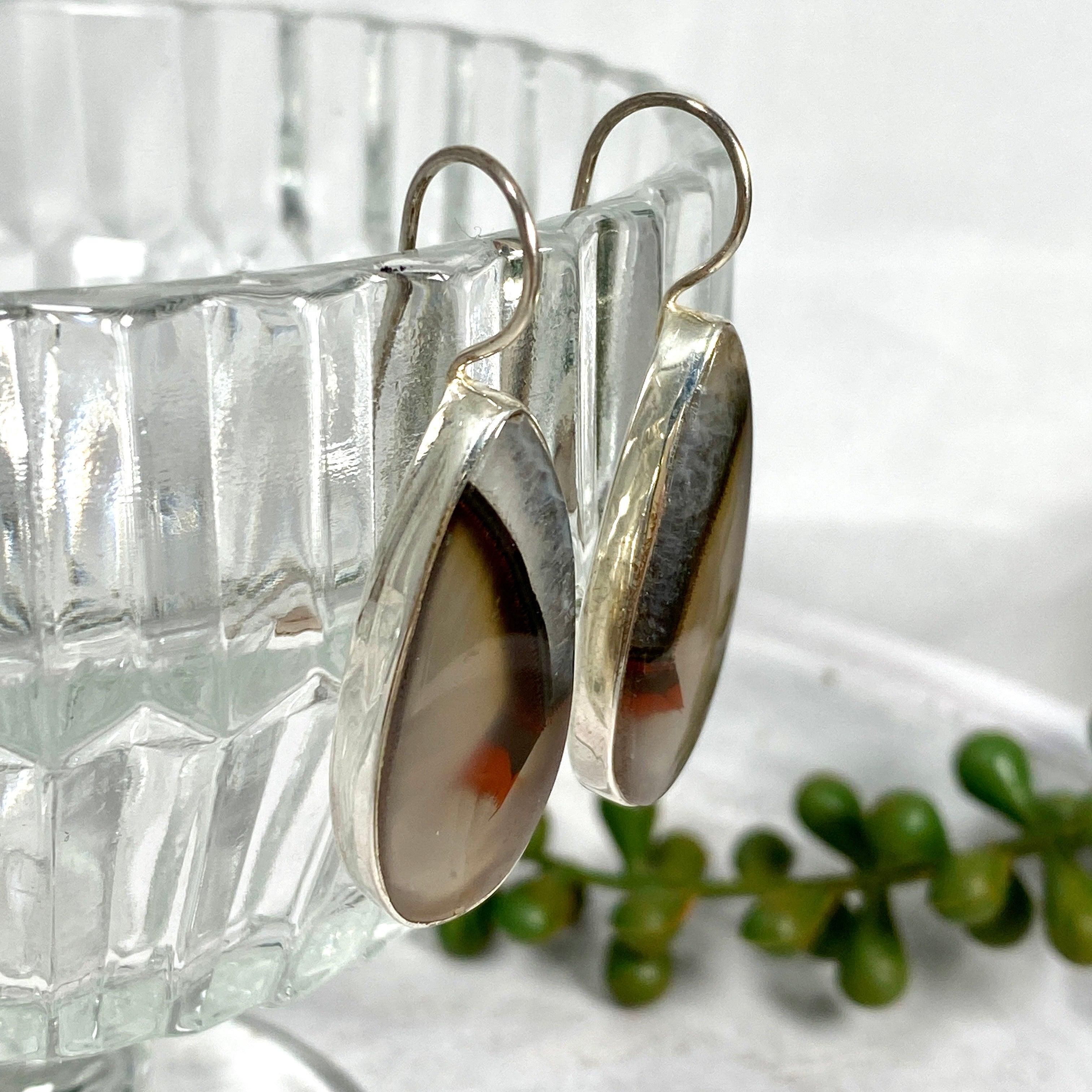 Sardonyx Teardrop Fixed Hook Earrings for Women - Elegant Dangle Jewelry KEGJ1144 - Perfect for Parties, Weddings & Evening Events
