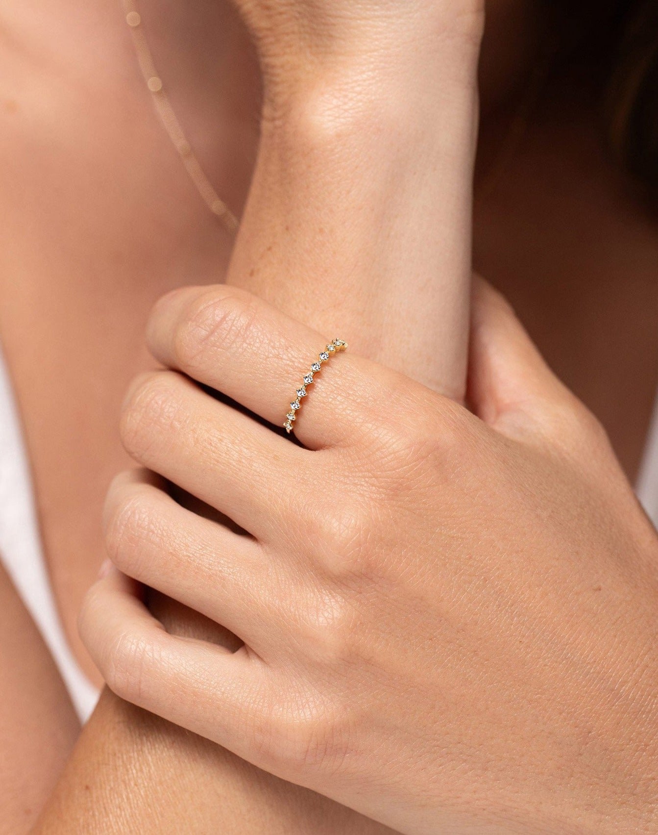 Diamond Stackable Rings for Women - Elegant Wedding, Engagement & Everyday Jewelry - Perfect for Layering & Gift Giving