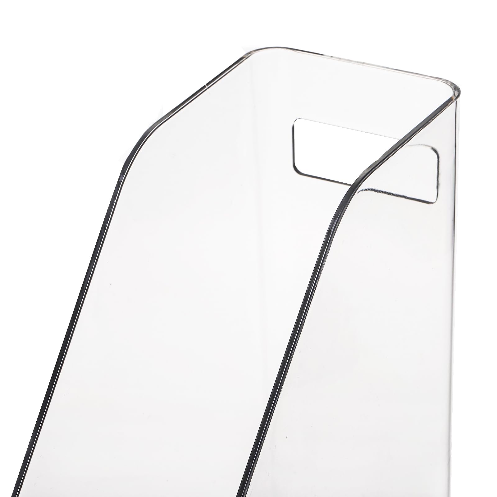 6 Pack Clear Magazine Holders with Handles - Vertical File Organizer for Documents, Magazines & Folders - Perfect for Desk, Office, Home & School Organization - Great for Bookshelves, Workstations & Study Areas