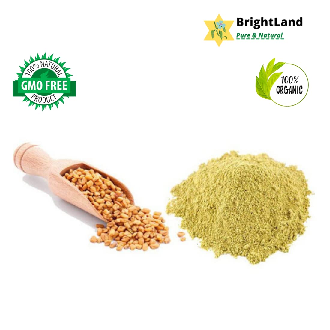 Organic Fenugreek Powder for Hair Growth & Scalp Care - 100% Pure Methi Powder (100g) | Promotes Stronger, Healthier Hair - Perfect for DIY Hair Masks & Natural Hair Treatments