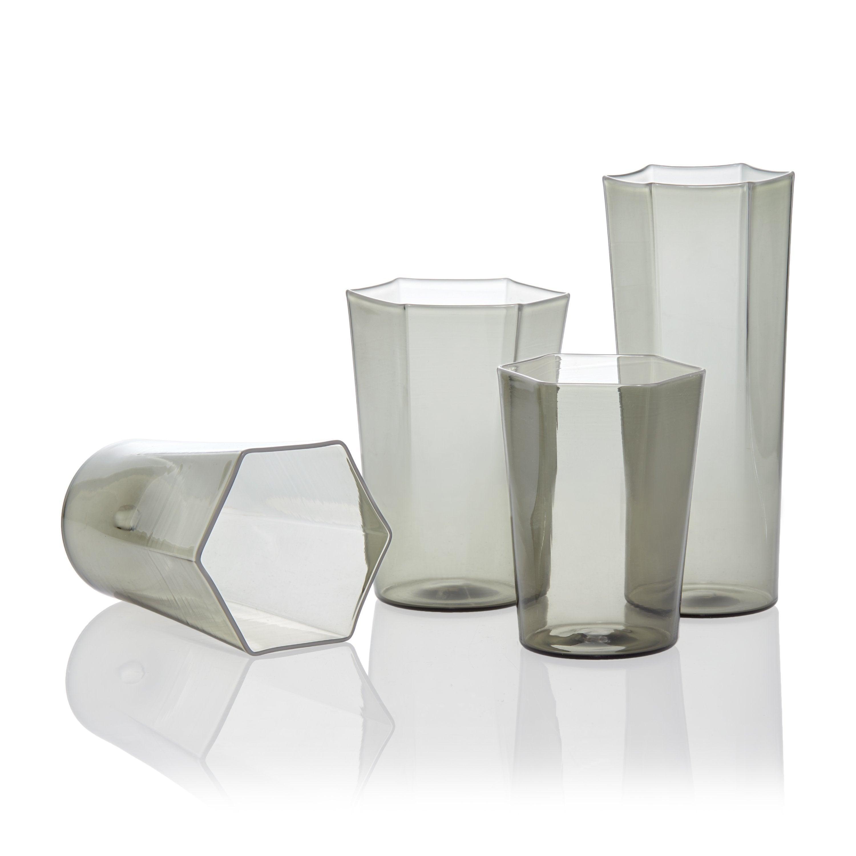 Premium Hexagonal Wine Glass Set - Unique Smoke Design for Red & White Wine - Perfect for Dinner Parties, Gifts & Home Bar Decor