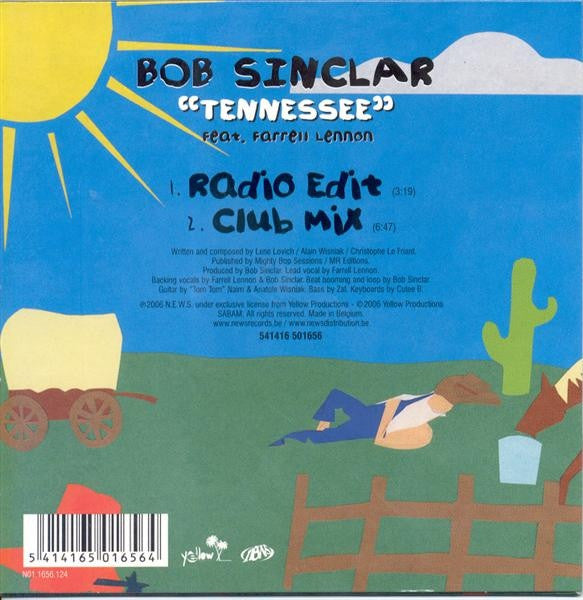Bob Sinclar Feat. Farrell Lennon - Tennessee (CD) | Dance Music, Electronic Pop | Perfect for Parties, Workouts & Road Trips