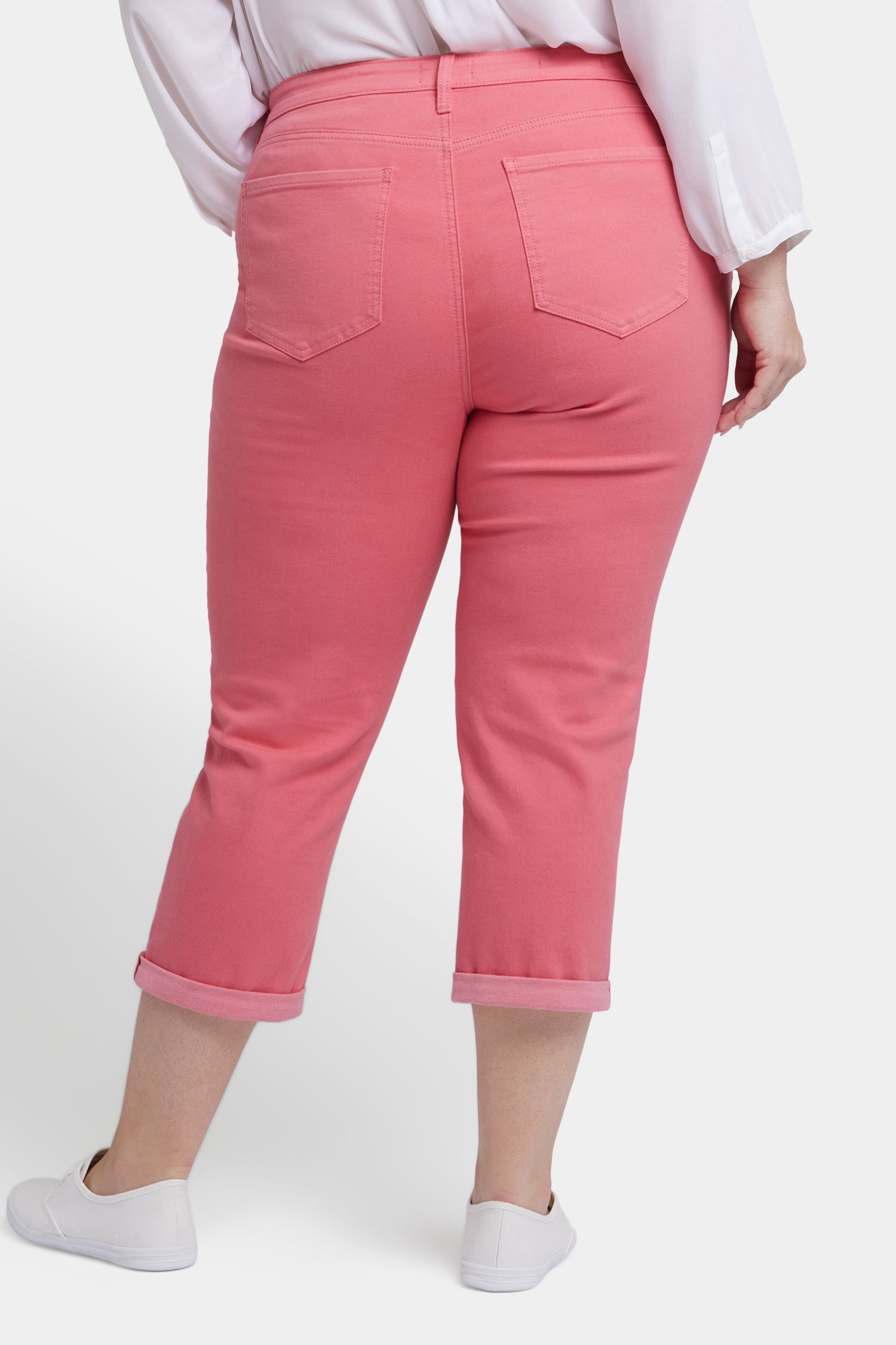 Chloe Plus Size Skinny Capri Jeans for Women - Spiced Coral Stretch Denim Pants | Casual Wear, Summer Outfits & Everyday Comfort