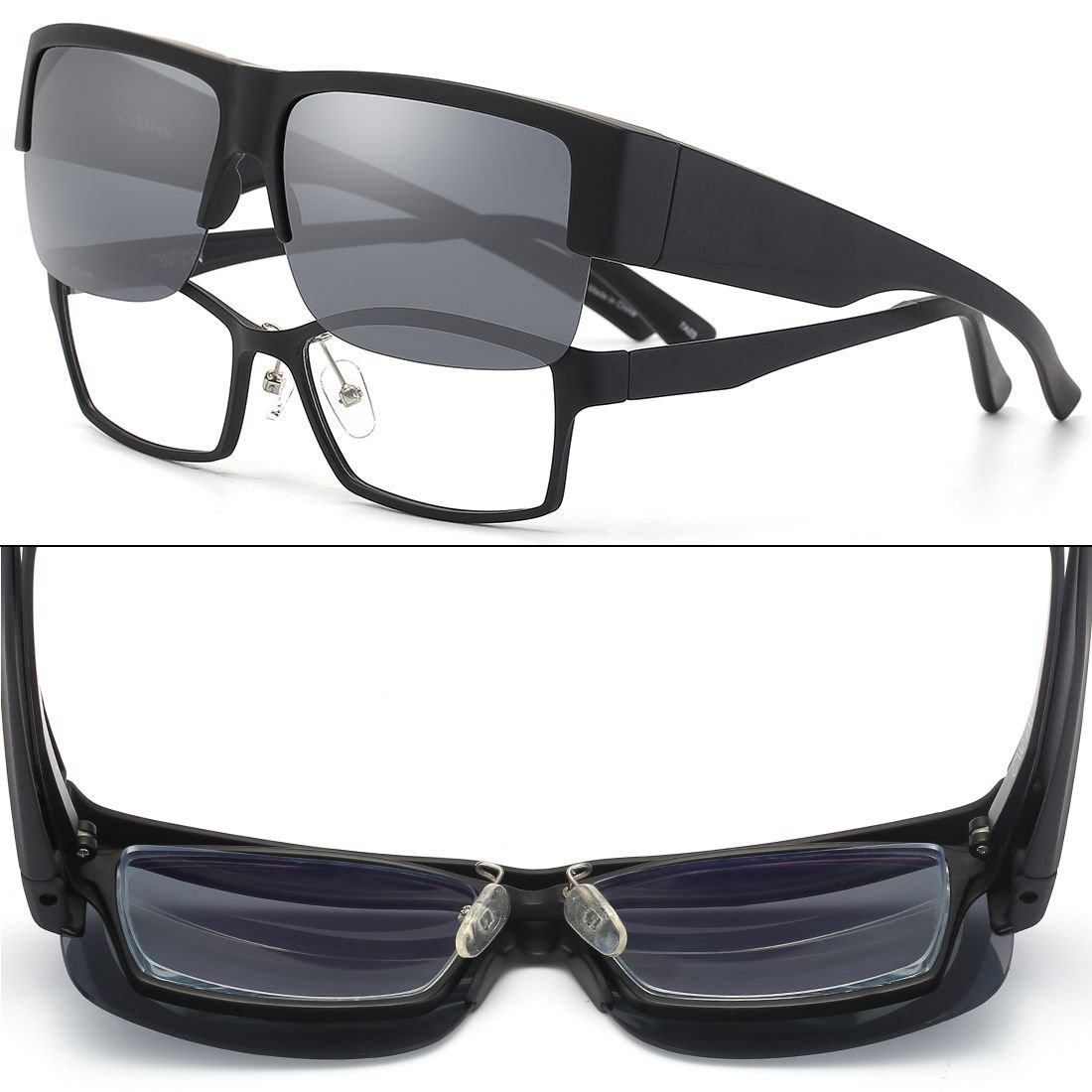 CAXMAN Polarized Fit Over Glasses Sunglasses for Men & Women - 100% UV Protection - Perfect for Driving, Fishing & Outdoor Activities