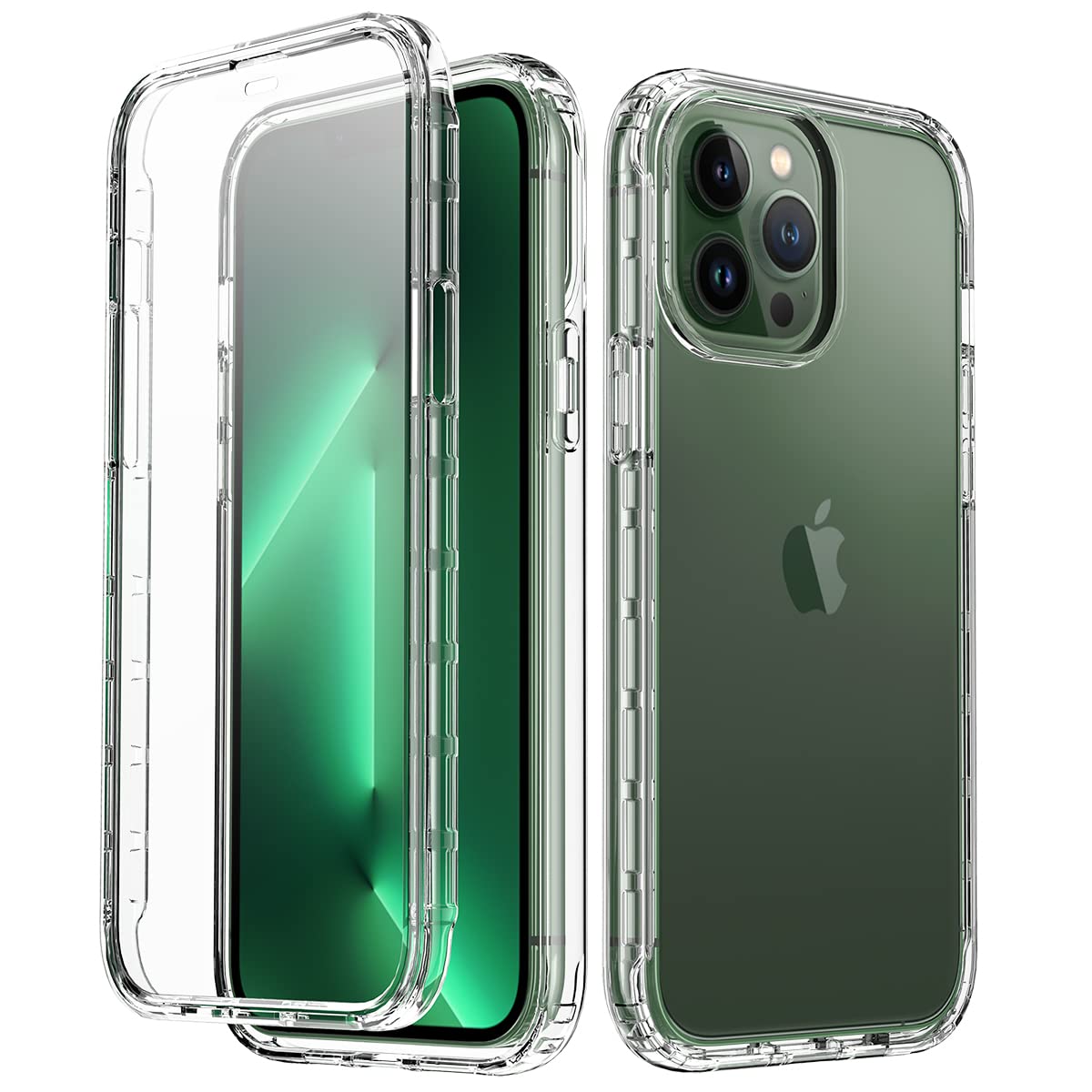 **Heavy Duty 360° Full-Body Protection Crystal Clear Case for iPhone 13 Pro Max (6.7 Inch) with Built-in Screen Protector – Perfect for Outdoor, Travel & Daily Use**