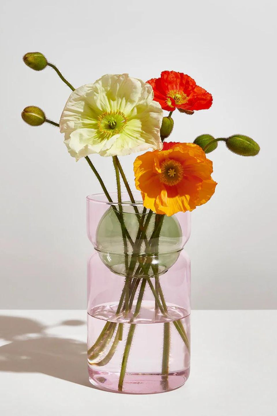 Stylish 22cm Pink and Green Balance Vase - Perfect for Home Decor, Floral Arrangements, and Wedding Centerpieces