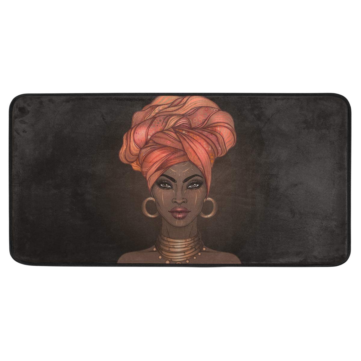 Non-Slip African Girl Kitchen Rug - 39
