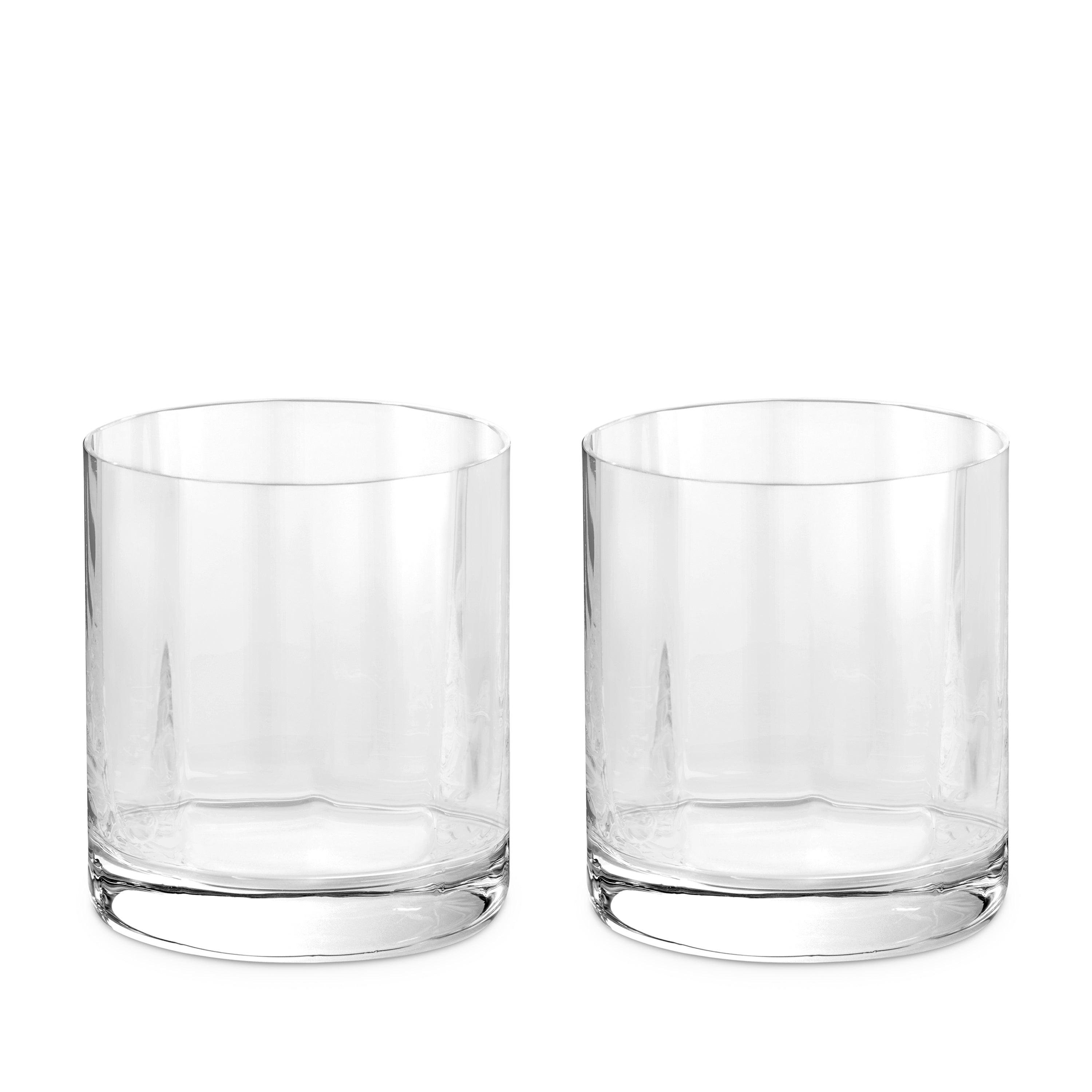 Premium Iris Double Old Fashioned Glasses Set of 2 - Vintage Style Whiskey Glasses for Bourbon, Scotch & Cocktails - Perfect for Home Bars, Gifts & Entertaining