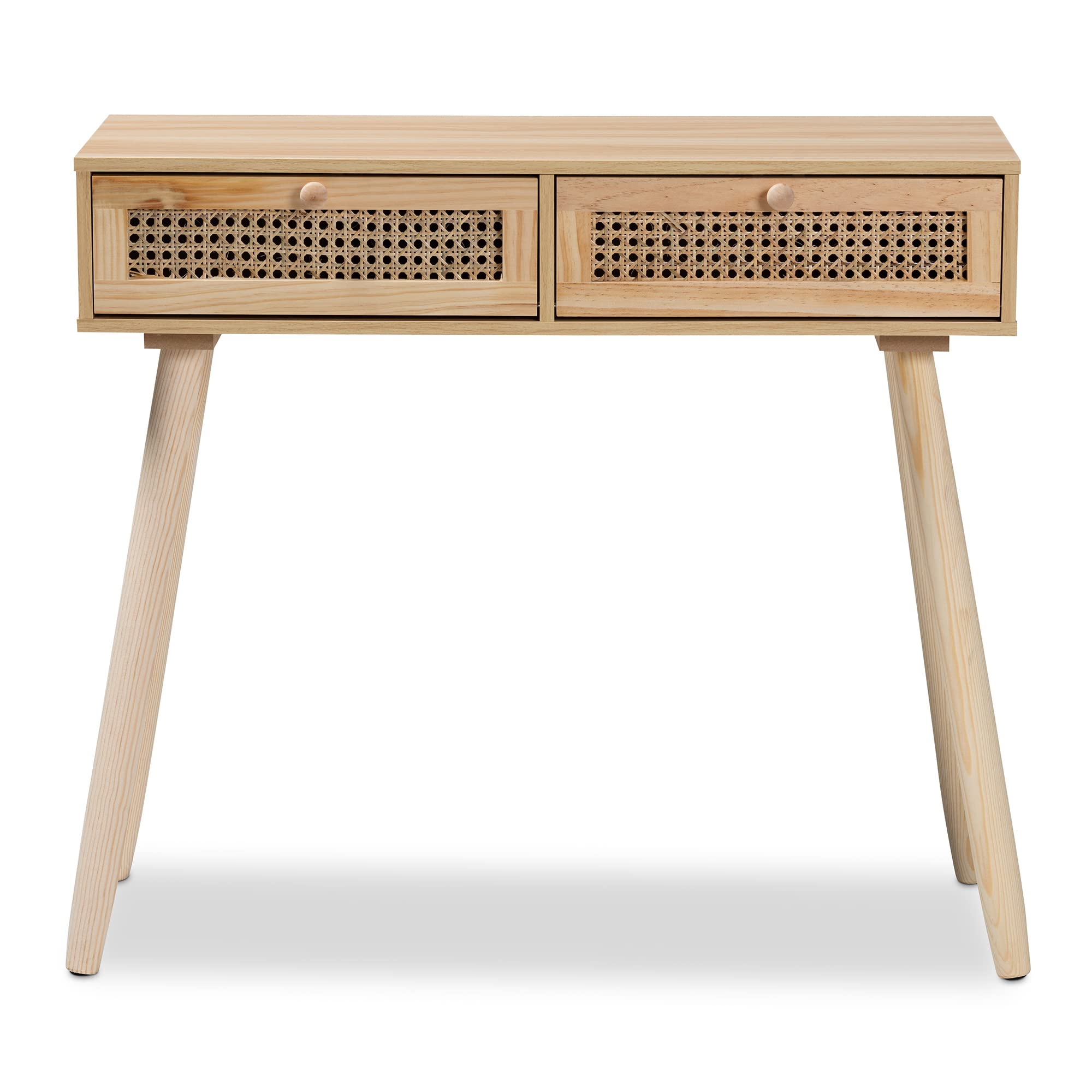 Baxton Studio Maclean Console Table - Modern Entryway Sofa Table with Beige/Natural Brown Finish - Perfect for Living Room, Hallway & Home Decor