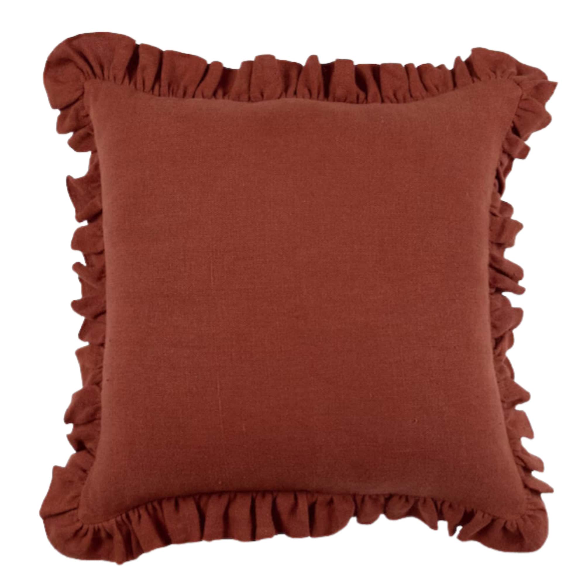 Anika Solid Saffron Pillow Cover - Ready to Ship | Decorative Cushion Case for Living Room, Bedroom & Sofa