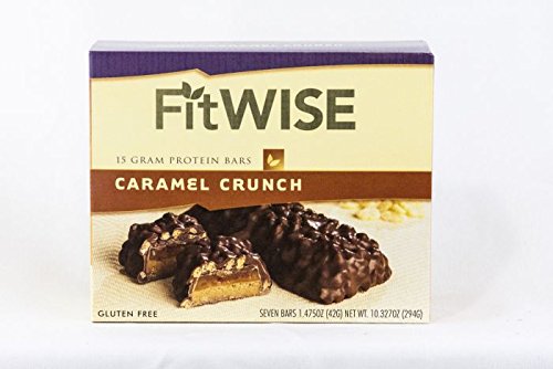 Fit Wise Caramel Crunch Protein Bar - 20g Protein, Low Sugar, Keto Friendly Snack for Weight Loss & Muscle Recovery - Ideal for Gym, Hiking & On-the-Go Nutrition