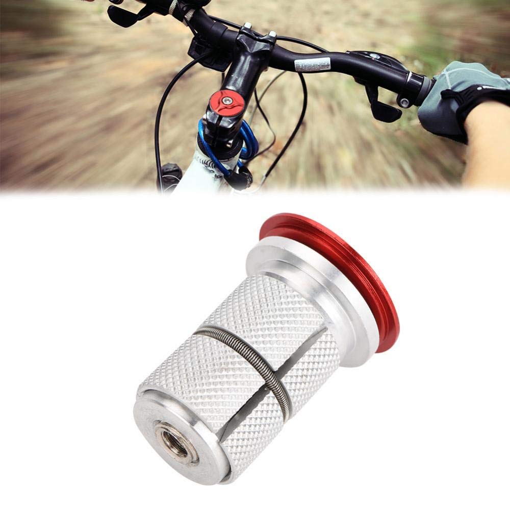 Keenso Bike Stem Headset - 1/1.25 Inch Aluminum Alloy Top Cap Fork Expander Bung for Road & Mountain Bikes | Perfect for Bike Maintenance & Upgrades