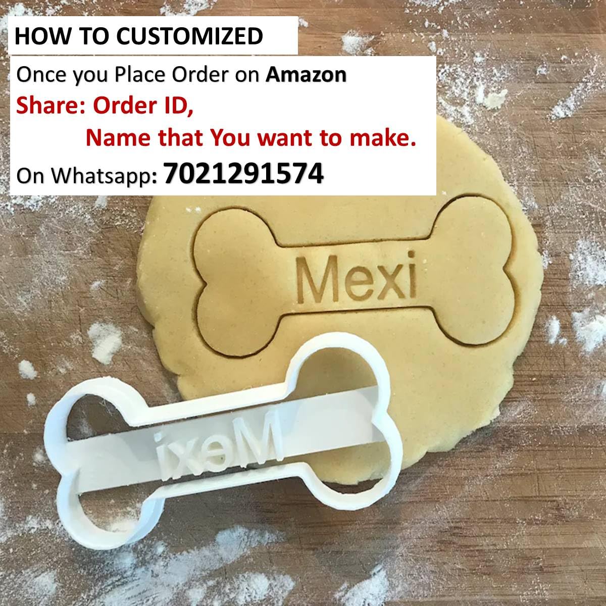 Surji Custom Dog Bone Cookie Cutter - 2 Inch Personalized Pet Treat Baking Tool for Dog Lovers | Perfect for Homemade Dog Biscuits, Birthday Treats & DIY Pet Gifts