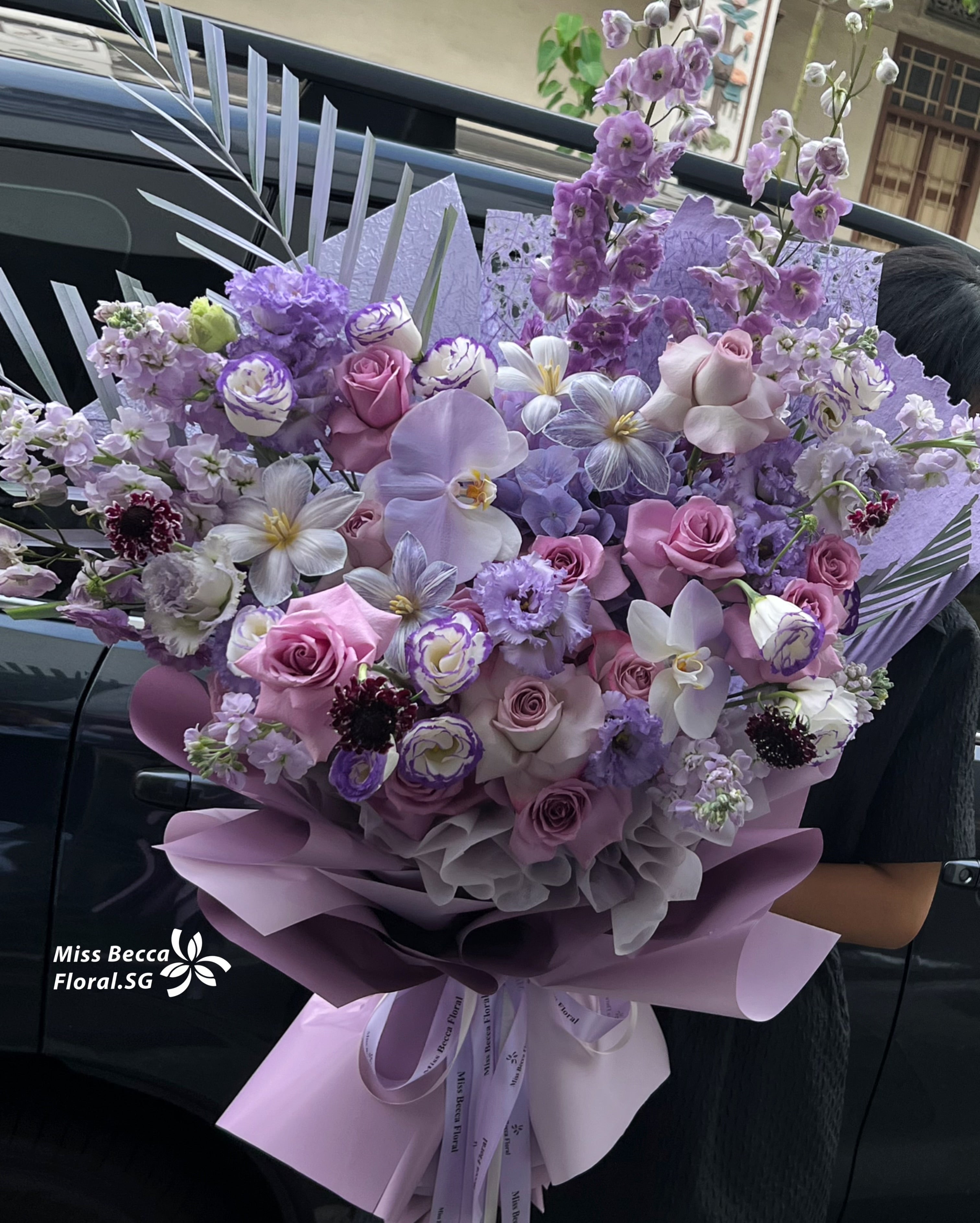 Korean Style XL Purple Dream Fresh Flower Bouquet - Perfect for Weddings, Home Decor & Special Gifts