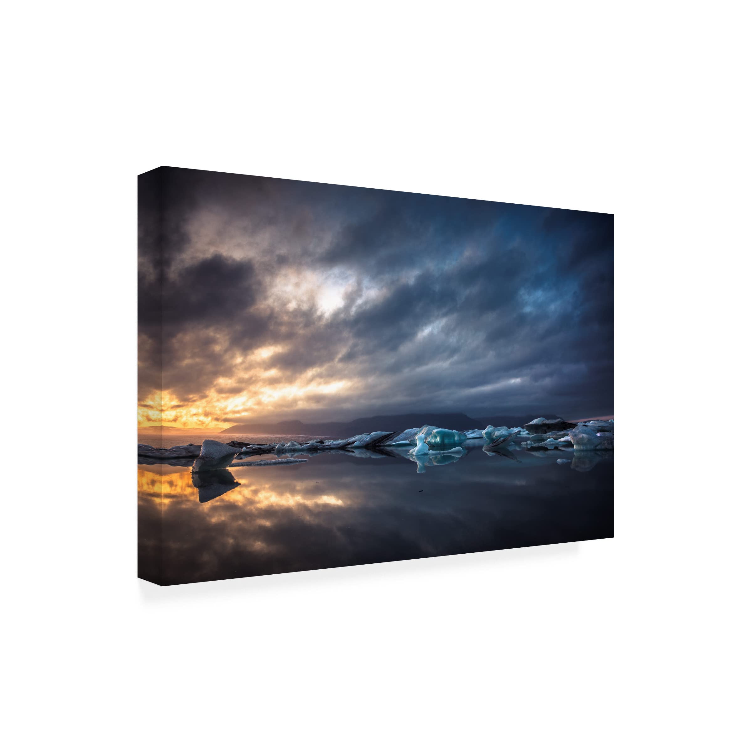 Aurel Manea 'Midlight' Canvas Wall Art Print - Modern Abstract Painting for Living Room, Bedroom & Office Decor | Trademark Fine Art Collection