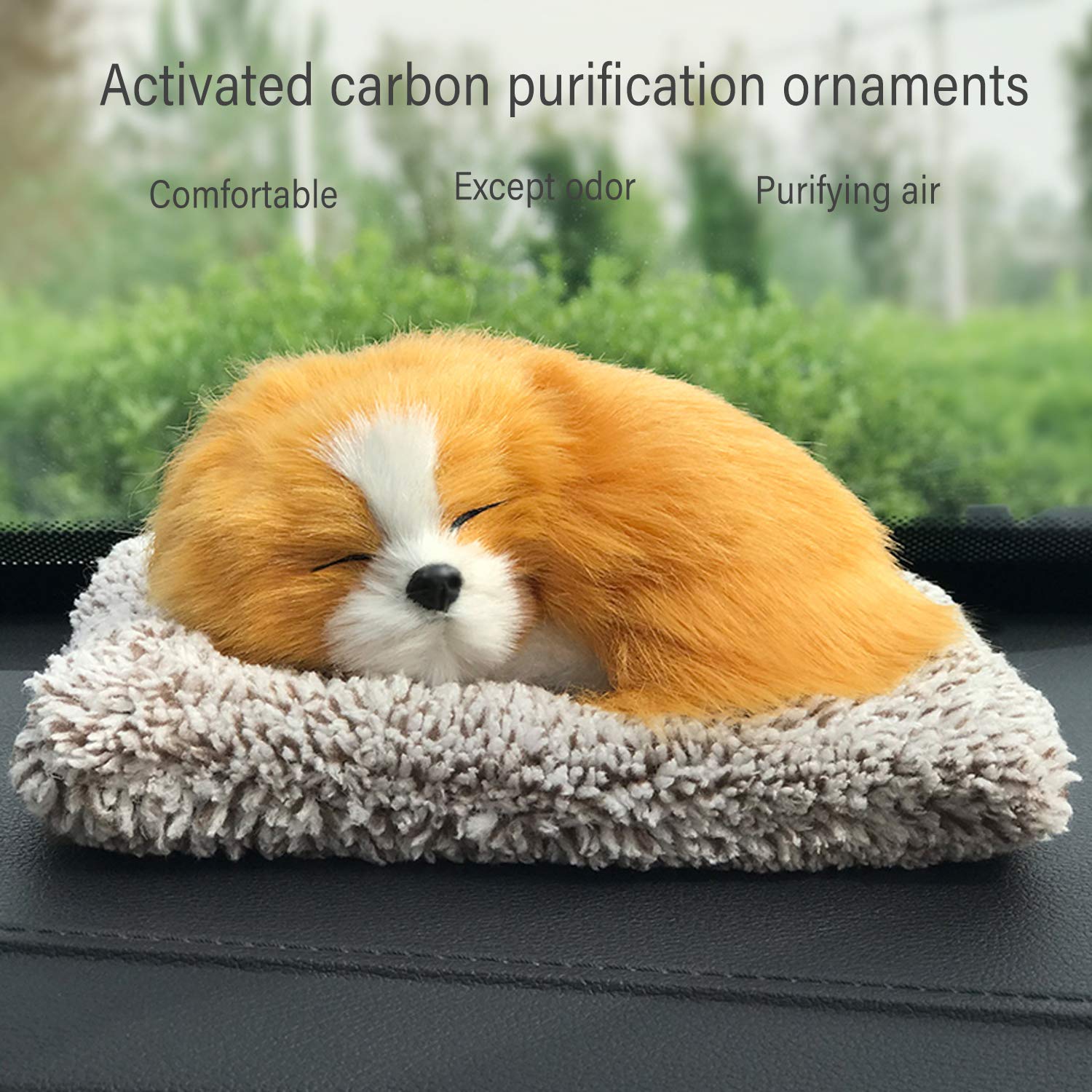 Ergocar Bamboo Charcoal Air Purifying Bags - Cute Samoyed Design Car Air Freshener & Odor Eliminator - Natural Dehumidifier for Cars, Closets, and Small Spaces - Perfect for Pet Owners and Home Use